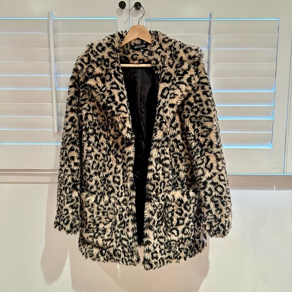Leopard Print Fluffy Teddy Coat - Picture 1 of 6